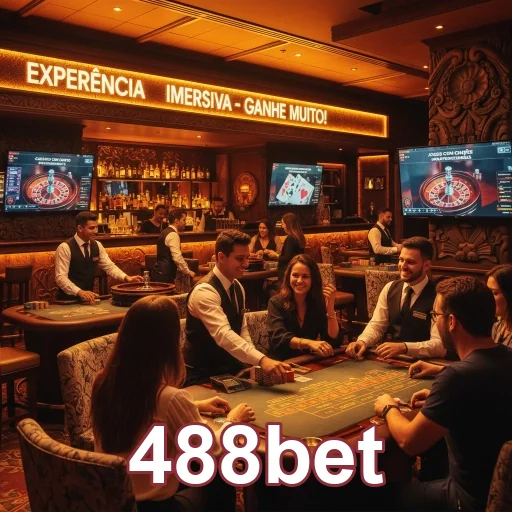 Interface do aplicativo cassino 488bet em um smartphone.